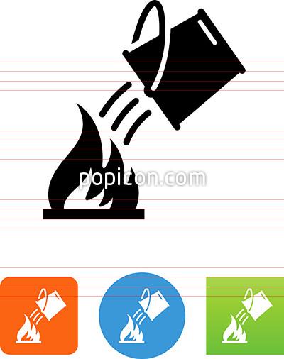 400x506 Water Bucket And Fire Icon
