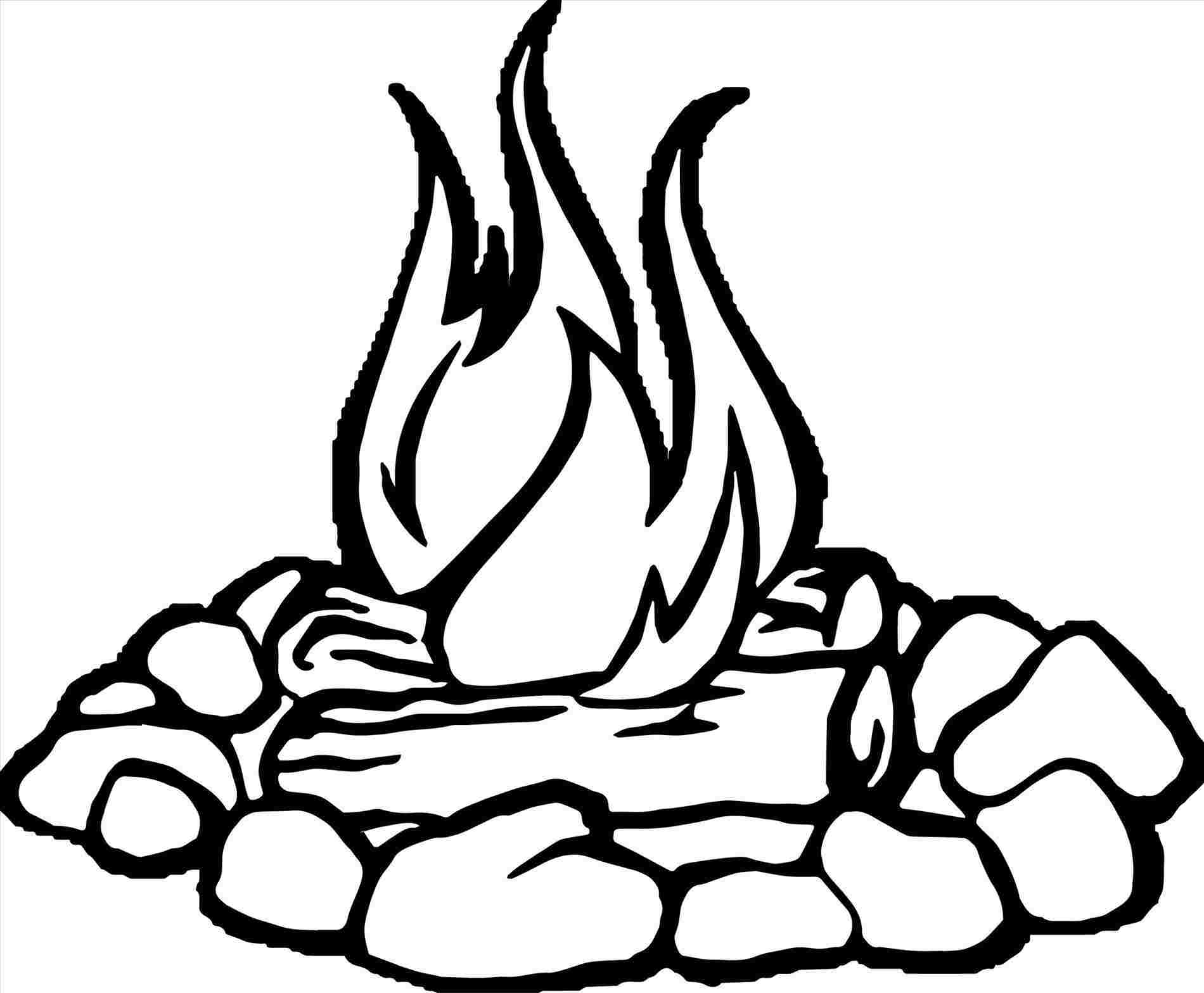 1900x1567 Camp Campfire Drawing Simple Fire Pit Coloring Pages Print