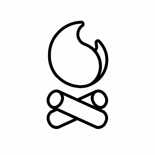 512x512 Camping, Fire, Fire Pit, Fireplace, Luau Icon