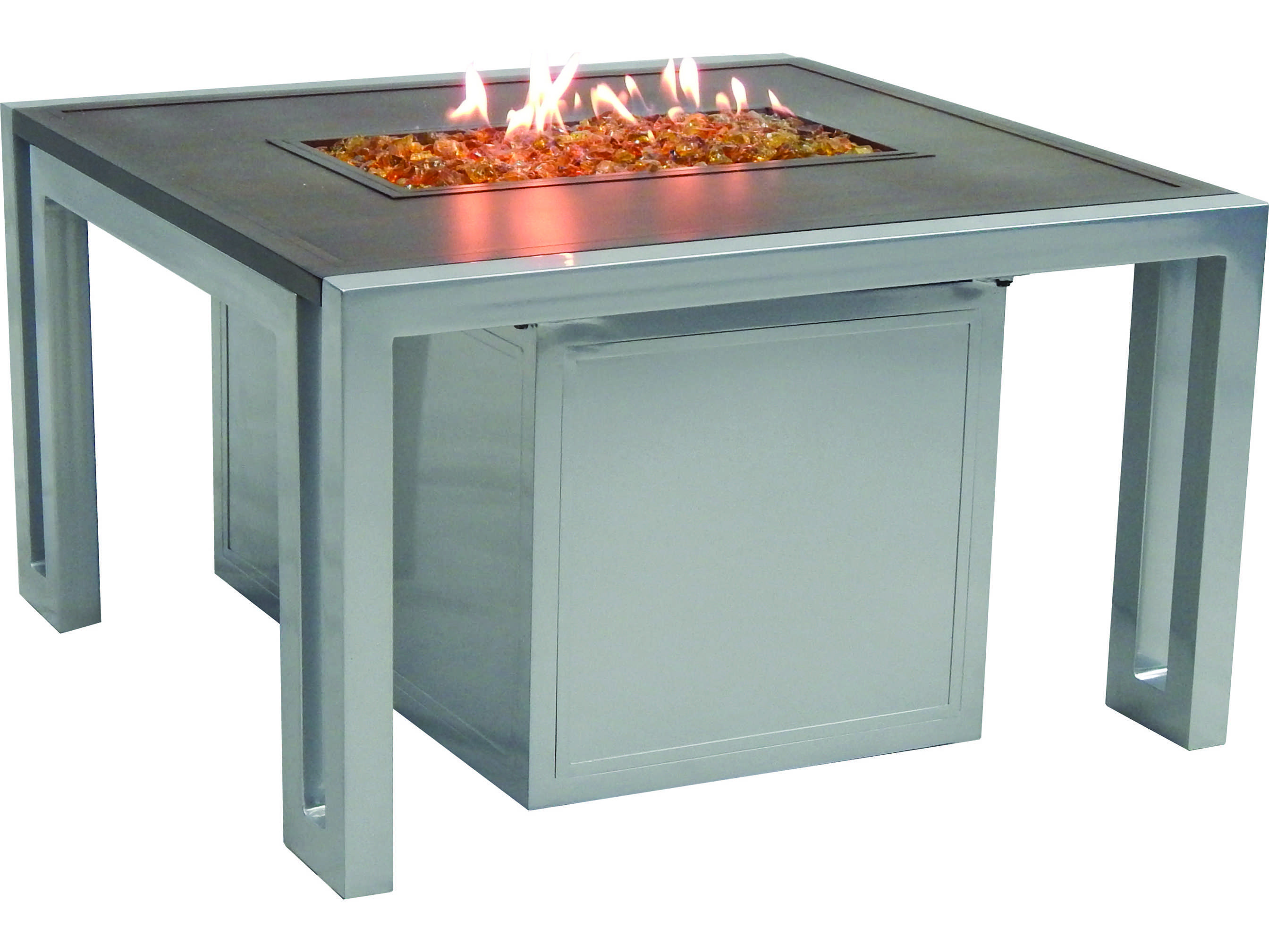 2688x2017 Castelle Icon Firepit Cast Aluminum Square Coffee Table