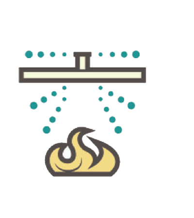 400x450 Fire Sprinkler Icon Down Trans Alpha Fire Suppression Systems
