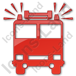 256x256 Fire Station Plain Red Icon, Pngico Icons