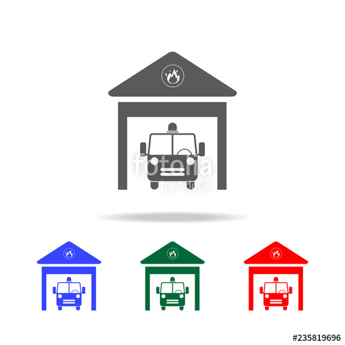 500x500 Fire Station Icon Elements Of Fireman In Multi Colored Icons