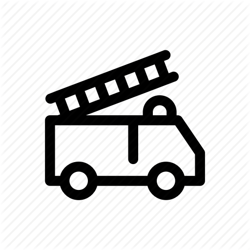 512x512 Fire, Fire Fighter, Fire Truck, Safety, Siren, Station, Vehicles Icon
