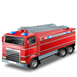 256x256 Red Fire Truck Icon, Png Clipart Image