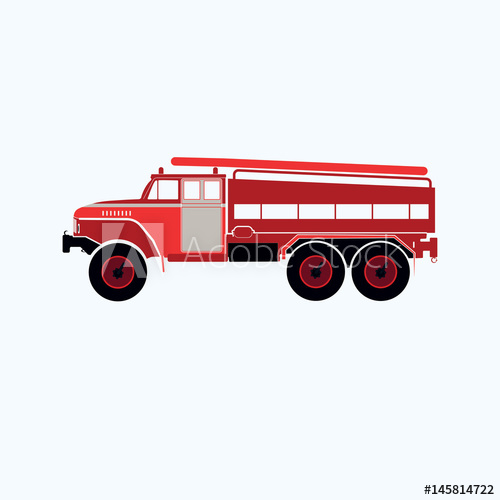 500x500 Red Fire Truck Fire Engine Icon