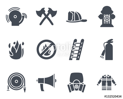 500x400 Firefighter Icon Stock Image And Royalty Free Vector