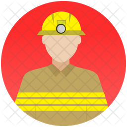 256x256 Firefighter Icon Of Flat Style