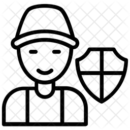 256x256 Firefighter Icon Of Line Style