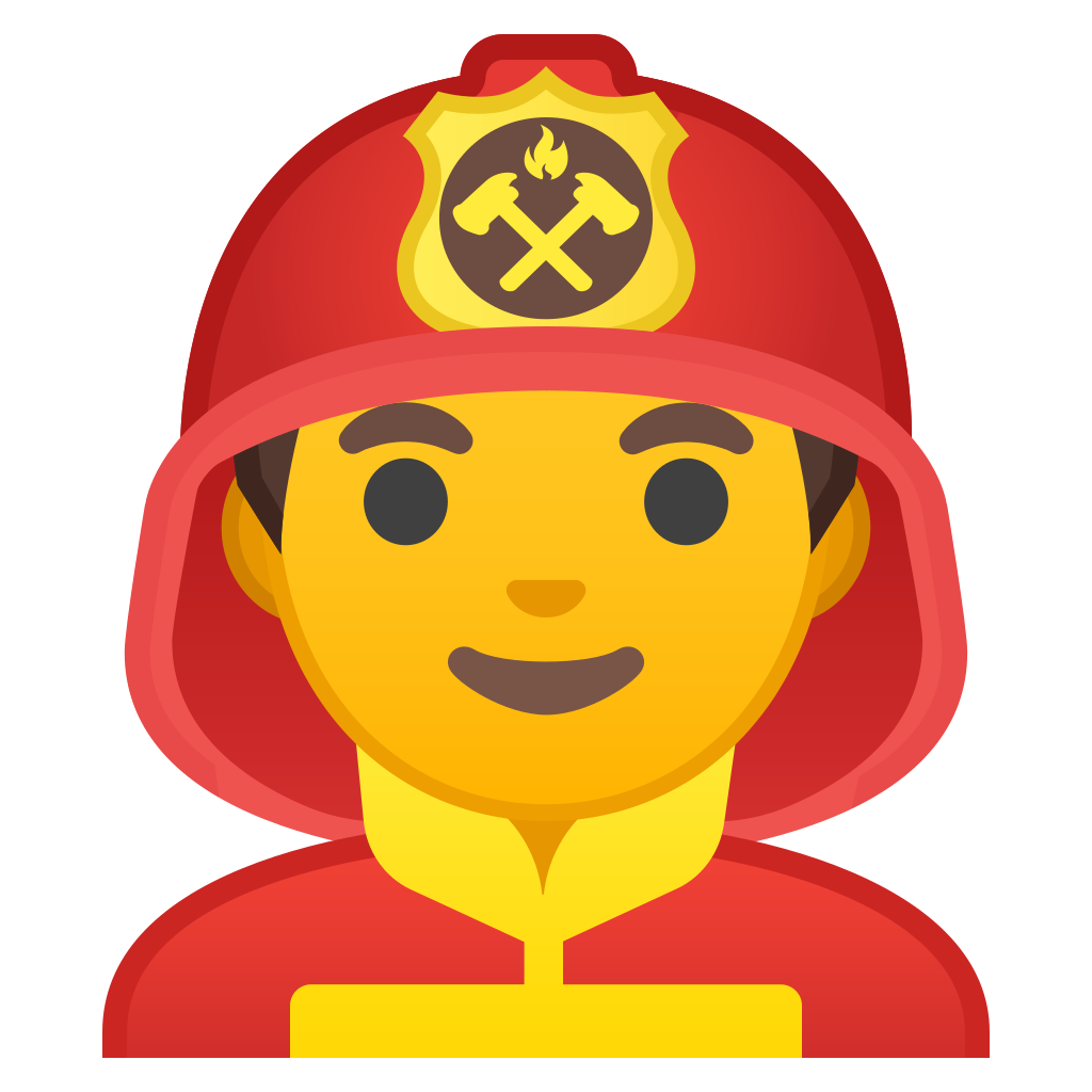 1024x1024 Man Firefighter Icon Noto Emoji People Profession Iconset Google