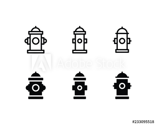 500x400 Fire Hydrant Icon Logo Vector Symbol Firefighter Icon