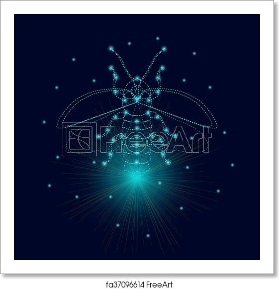 561x581 Free Art Print Of Luminous Firefly Icon Firefly Bug Logo Design