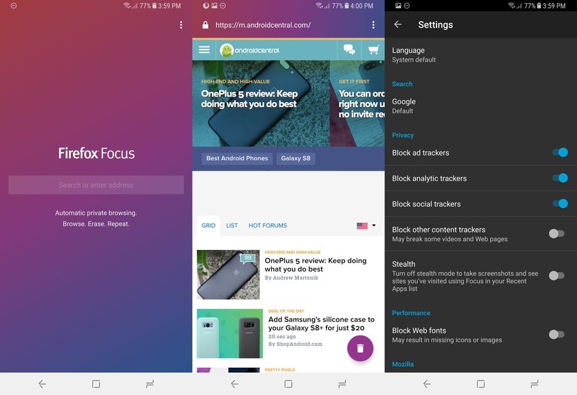 Firefox Focus Browser With Built In Ad Blocking Lands On Android 830x569 Firefox Focus Browser With Built In Ad Blocking Lands On Android