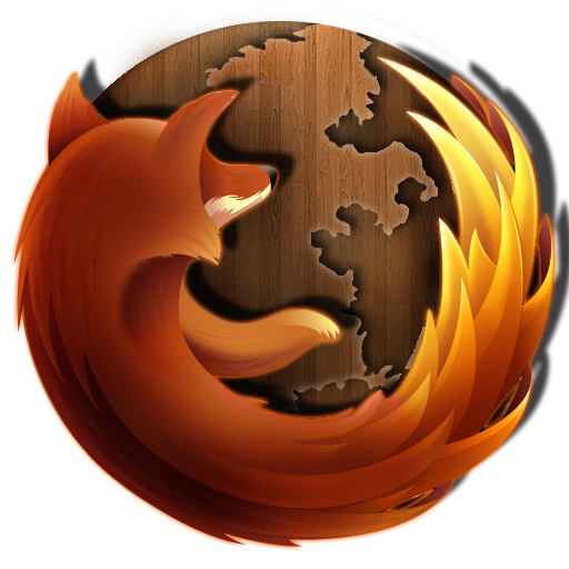 Firefox, Wooden Icon 512x512 Firefox, Wooden Icon