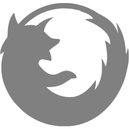 256x256 Gray Firefox Icon