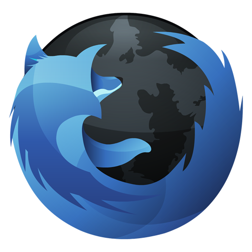 512x512 Mozilla Firefox Blue And Black Icon, Png Clipart Image