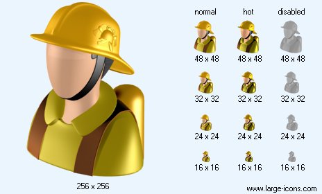 Fireman Icon Large People Icons 464x280 Fireman Icon Large People Icons