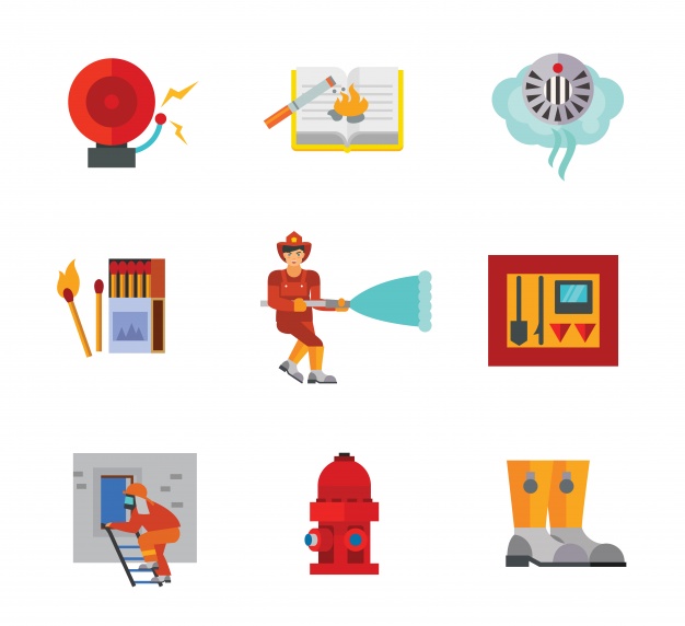 Fireman Icon Collection Vector Free Download 626x572 Fireman Icon Collection Vector Free Download