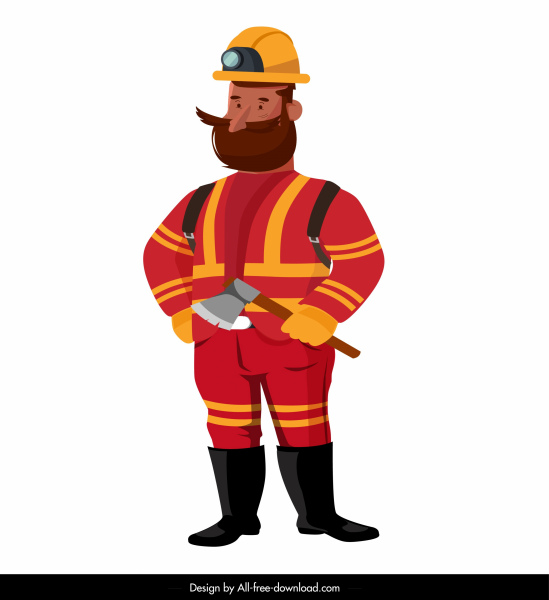 Fireman Icon Standing Gesture Colored Cartoon Sketch Free Vector 549x600 Fireman Icon Standing Gesture Colored Cartoon Sketch Free Vector