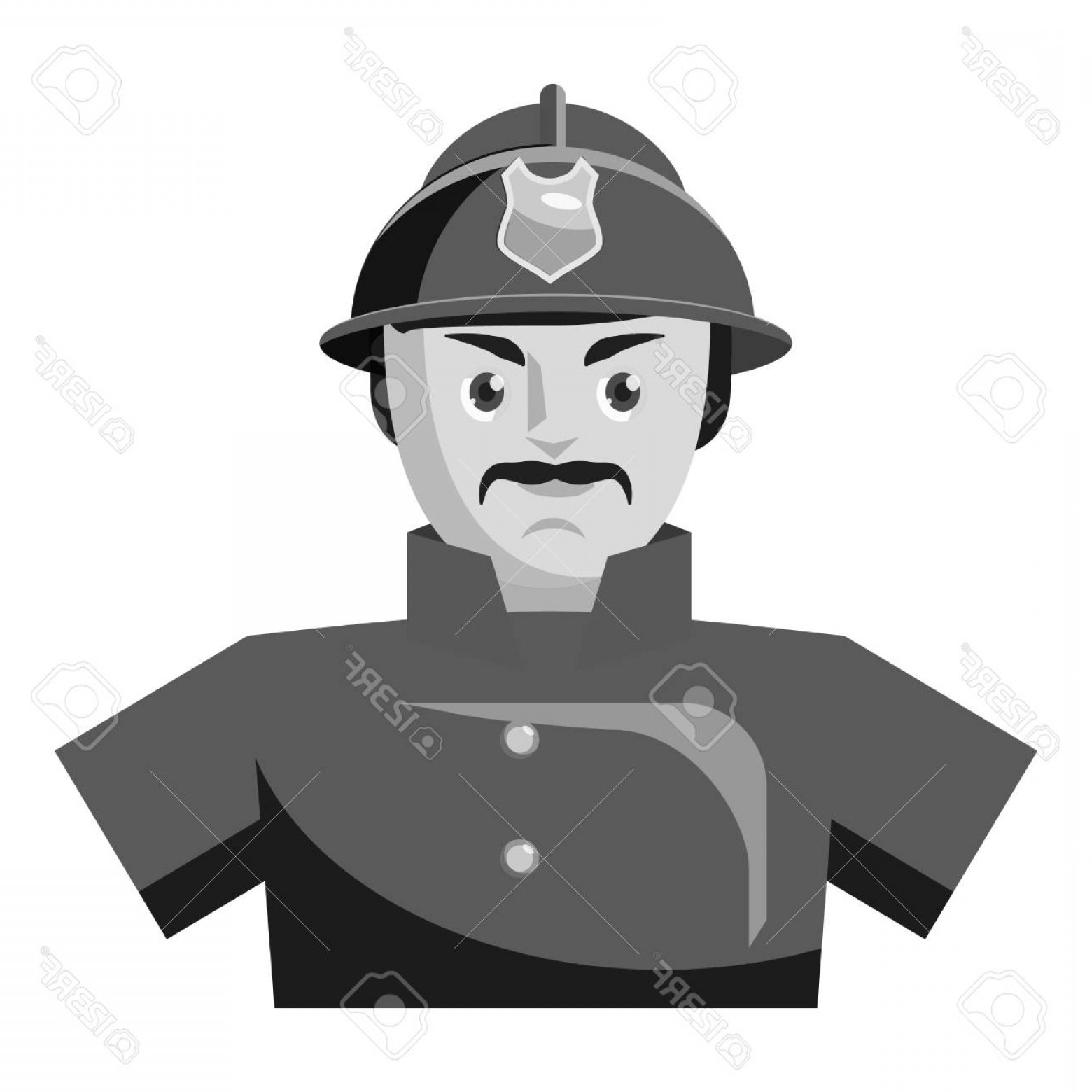 Photostock Vector Fireman Icon Gray Monochrome Illustration 1560x1560 Photostock Vector Fireman Icon Gray Monochrome Illustration