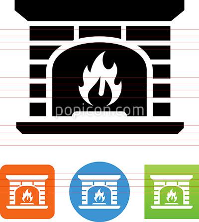 400x448 Fireplace Icon