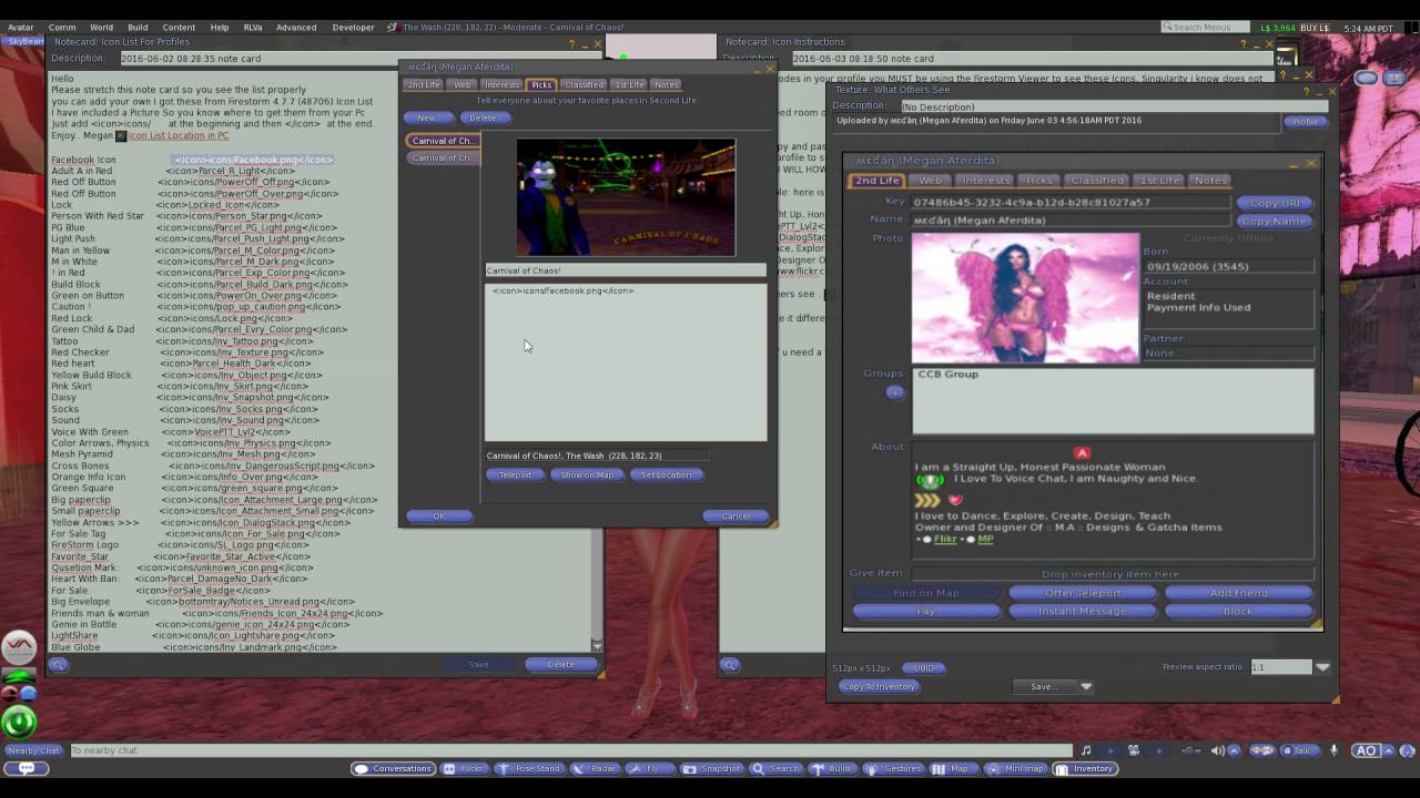 1280x720 Putting In Firestorm Icons In Your Profile Tutorial