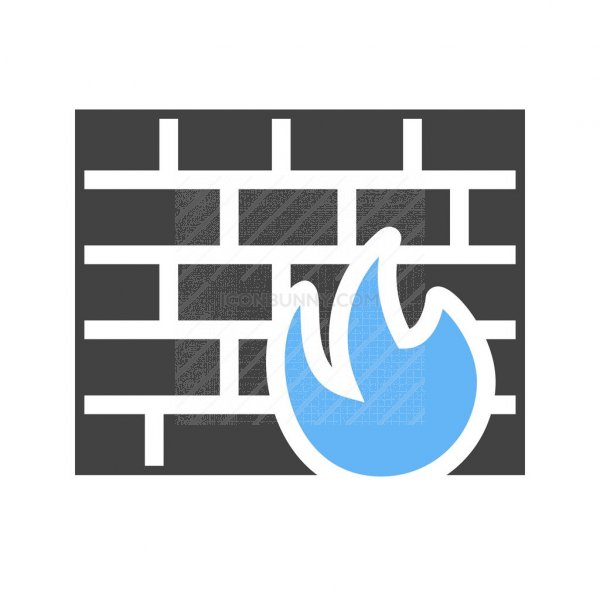 600x600 Firewall Blue Black Icon