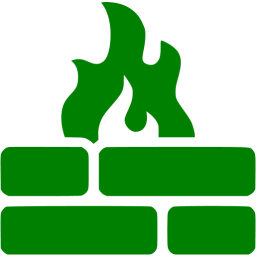 256x256 Green Firewall Icon