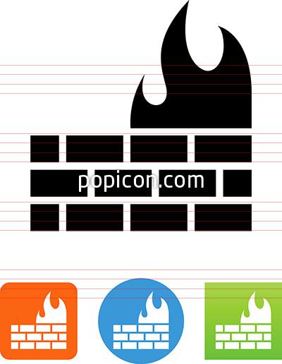 400x516 Vector Firewall Icon