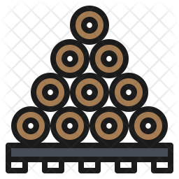 256x256 Firewood Icon Of Colored Outline Style