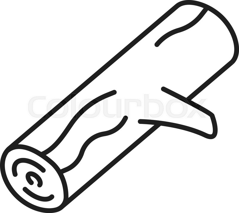 800x715 Firewood Linear Icon Thin Line Stock Vector Colourbox