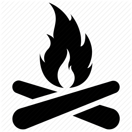 512x512 Bonfire, Burning Bonfire, Camping Fire, Firewood, Logs Burning Icon