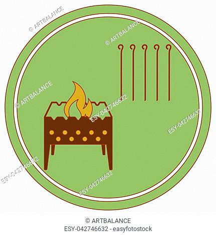 431x470 Brazier And Firewood Icon Stock Photos And Images Age Fotostock