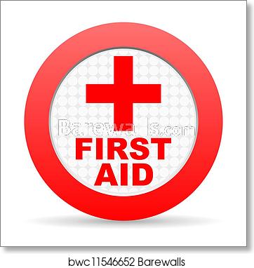 362x382 First Aid Icon, Art Print Barewalls Posters Prints