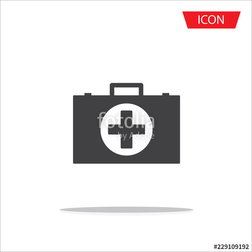 500x500 Medical Bag Icon Vector, First Aid Kit Icon Vector On White