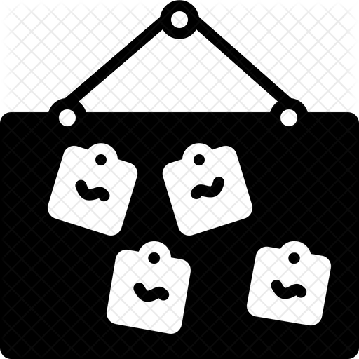 512x512 Notice Board Icon Of Glyph Style