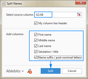 372x333 Split Names In Excel Separate First And Last Name Into Different