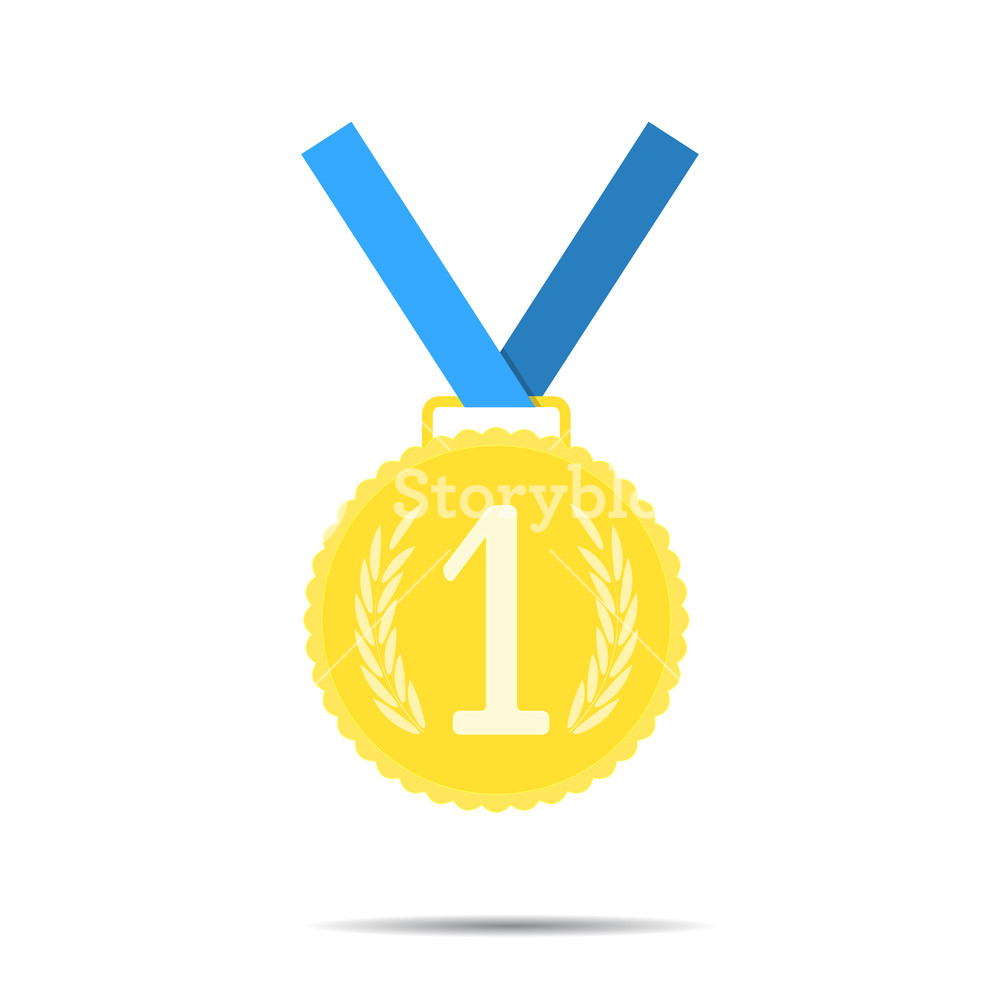 1000x1000 Golden Medal, First Place Icon Success And Achievement, Award