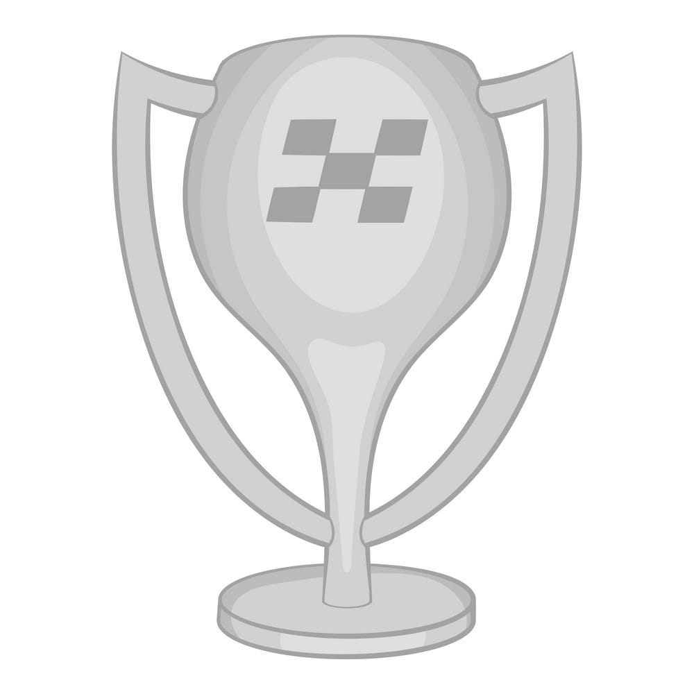 1000x1000 Cup For First Place Icon Black Monochrome Style Vector