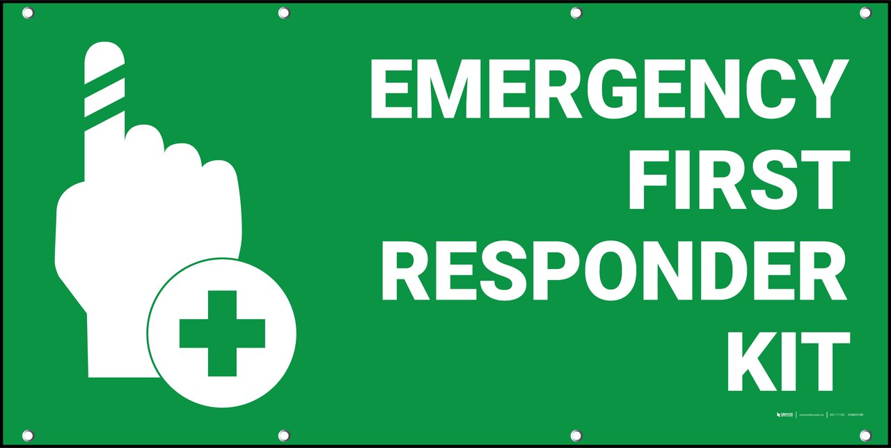 1280x643 Emergency First Responder Kit With Icon Banner Creative Safety