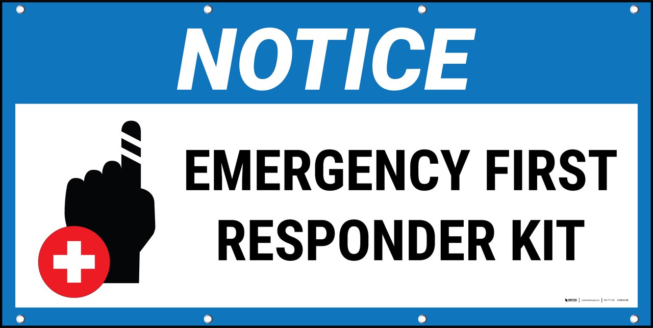 1280x643 Notice Emergency First Responder Kit With Icon Banner Creative