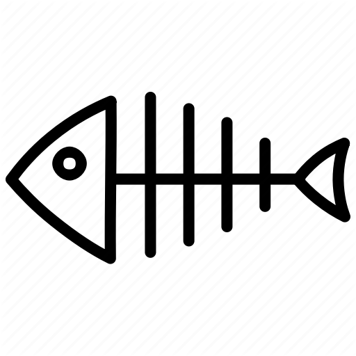 512x512 Fish, Fish Bone, Food, Restaurant, Sea Food, Seafood Icon