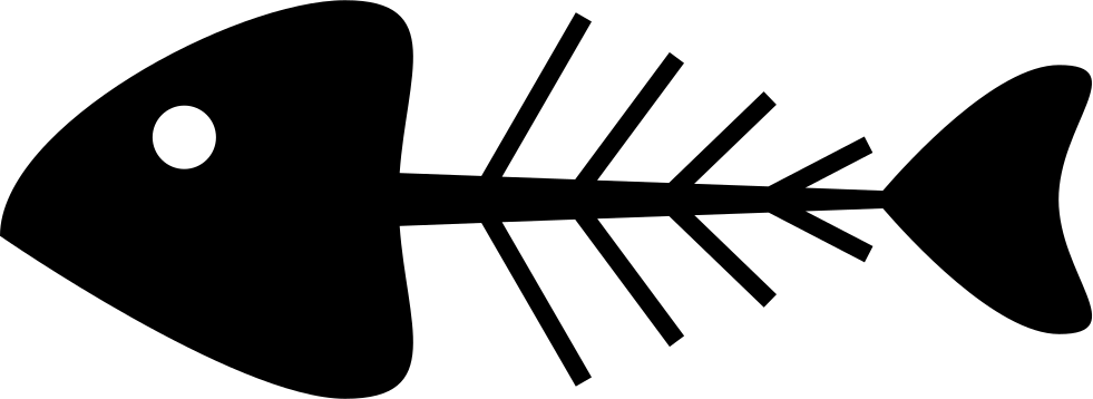 981x358 Fish Bone Silhouette Png Icon Free Download