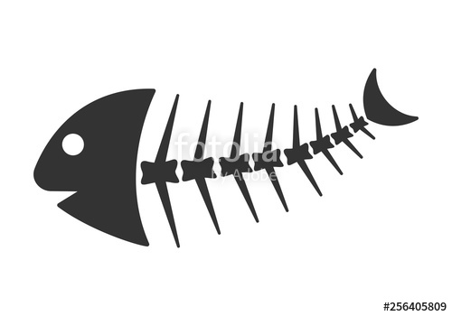 500x350 Fish Bone Icon Fish Bone Cartoon Icon Isolated On White