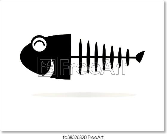 560x470 Free Art Print Of Fish Bone Icon Freeart