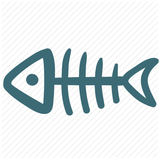 512x512 Bone, Fish, Fishbone, Food, Garbage, Poor Icon