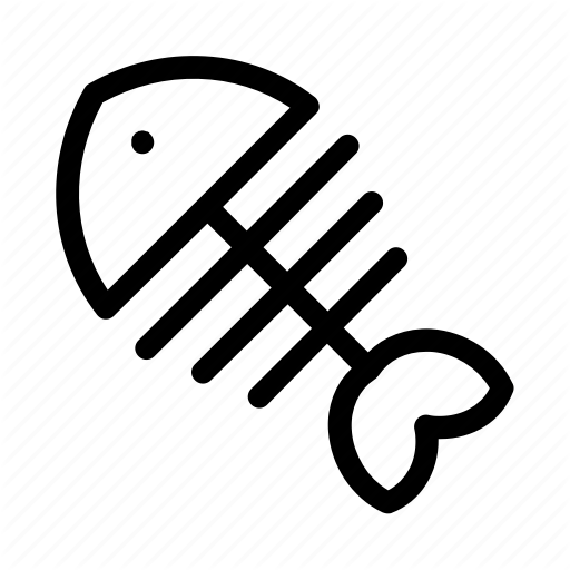 512x512 Bones, Dead, Fish, Fish Bone, Fishes, Nature, Skeleton Icon