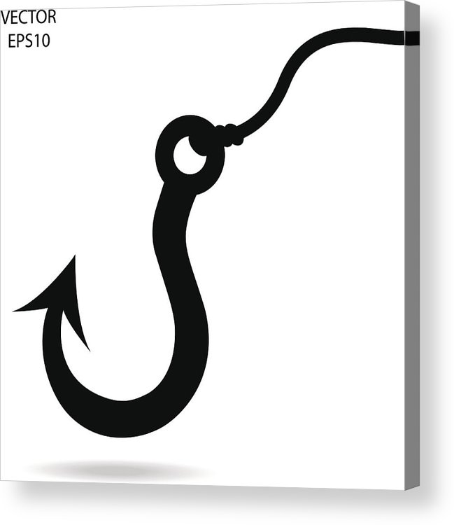 649x750 Fishing Hook Icon Acrylic Print
