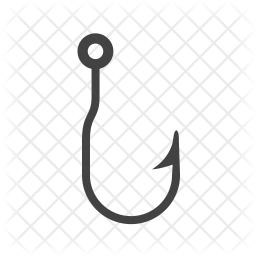 256x256 Fishing Hook Icon Of Glyph Style