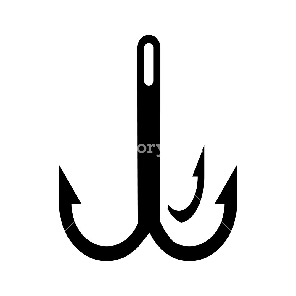 1000x1000 Fishing Hook Icon In Simple Style On A White Background Royalty